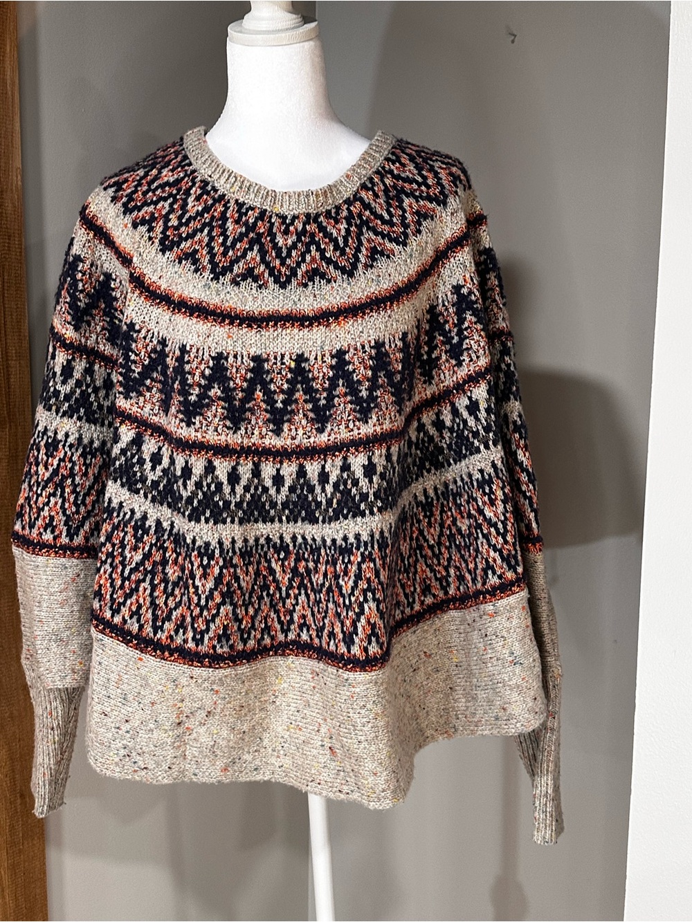 Anthropologie Fair Isle Crewneck Sweater Women's